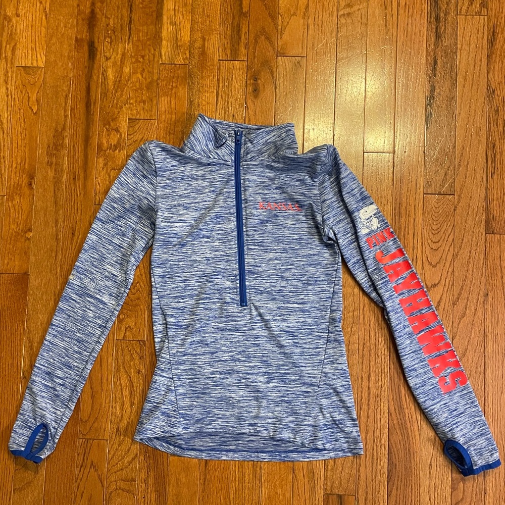 Pink VS Kansas University Quarter Zip Jacket